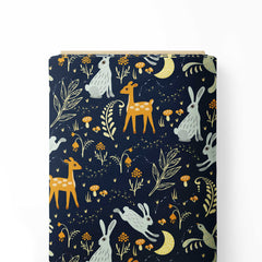 Night forest Print Fabric