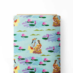 Radha Krishna Print Fabric