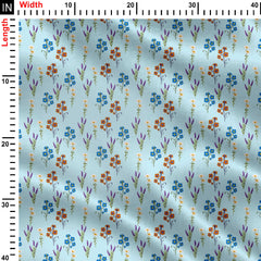 Vibrant Wild Botanical Flower Print Fabric