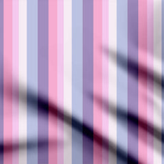 Vibrant Pastel Stripes Print Fabric