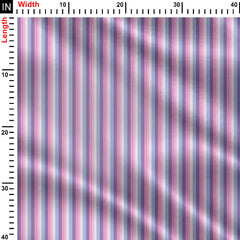 Vibrant Pastel Stripes Print Fabric