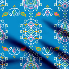 Traditional Indian Bandhani Print Fabric