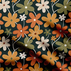 Abstract Floral Print Fabric