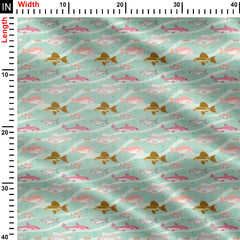 Fish Pattern Print Fabric