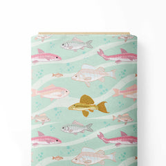 Fish Pattern Print Fabric