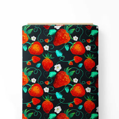 Strawberries Print Fabric