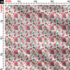 Vintage rose pattern Print Fabric