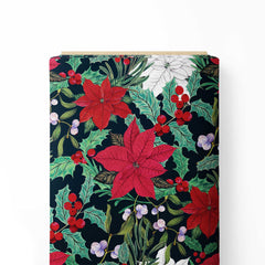 Christmas flora Print Fabric