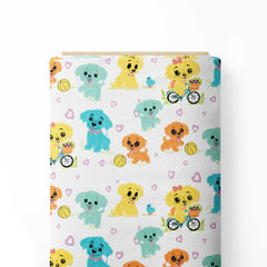 Little Puppy Cute Design Print Fabric