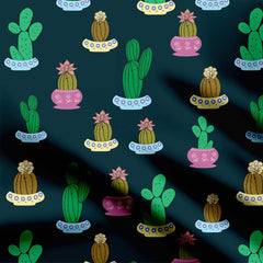 Cute Cacti Print Fabric