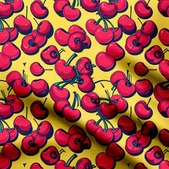 Abstract Cherries Print Fabric