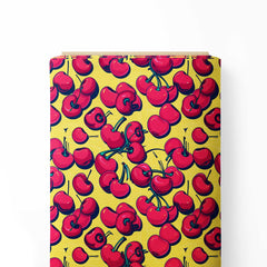 Abstract Cherries Print Fabric