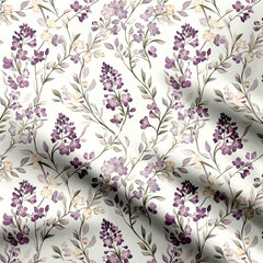 Floral Foliage Print Fabric