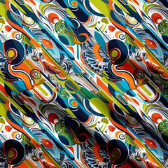 Music Abstract Print Fabric