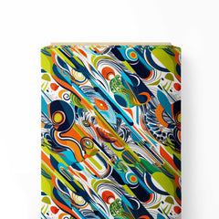 Music Abstract Print Fabric