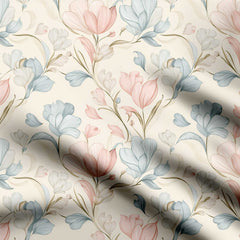 Floral Foliage Print Fabric