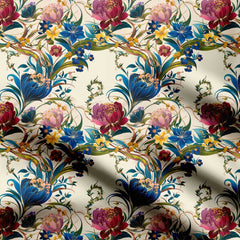 Rosette Floral Print Fabric