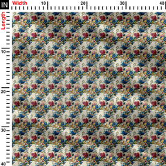 Rosette Floral Print Fabric