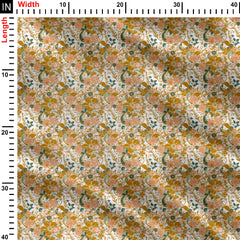 Sand Pale Floral Print Fabric