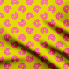 Half Donuts Print Fabric