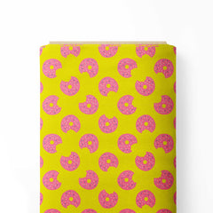 Half Donuts Print Fabric