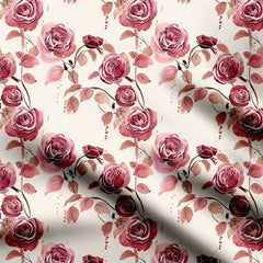 Rose Watercolor Print Fabric