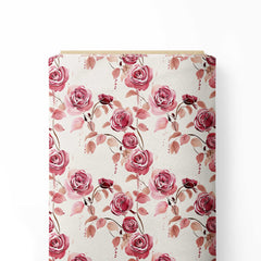 Rose Watercolor Print Fabric