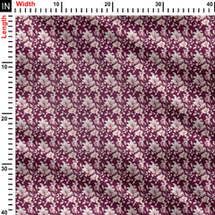 Baby Purple Floral Print Fabric