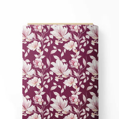 Baby Purple Floral Print Fabric