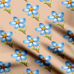 Forget Me Not Flower Print Fabric