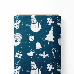 Christmas silhouette Print Fabric