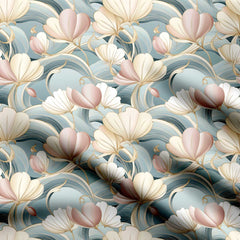 Shell Flowers Print Fabric