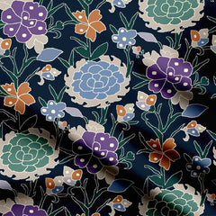 heavy and darker color combination pattern Print Fabric