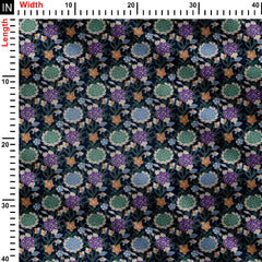 heavy and darker color combination pattern Print Fabric