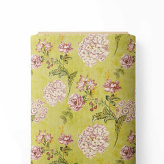 classic vintage flower design Print Fabric