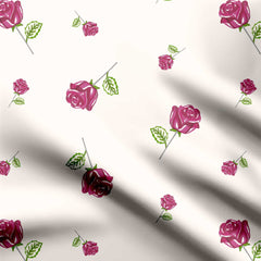 Rose Motif Print Fabric