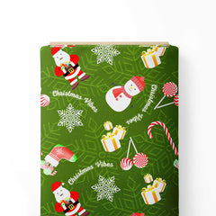 Christmas Vibes Print Fabric