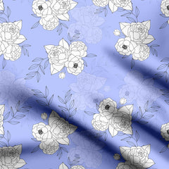 Sketch Blossoms Print Fabric