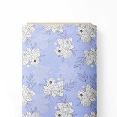 Sketch Blossoms Print Fabric