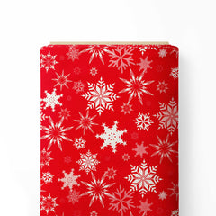 Snowflake Wonder Christmas Vibe Print Fabric