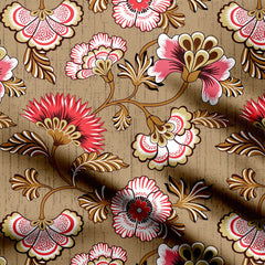 Seamless Ornamental fantastic leaves Print Fabric