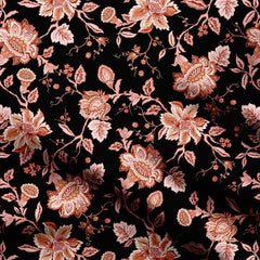 Black Tapestry Kalamkari Print Fabric