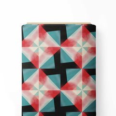 Vibrant Geometric Pattern Print Fabric