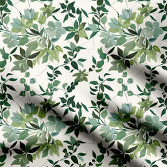 Floral Leaves Print Fabric