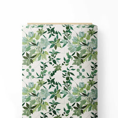 Floral Leaves Print Fabric