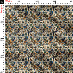 Pichwai Floral Print Fabric