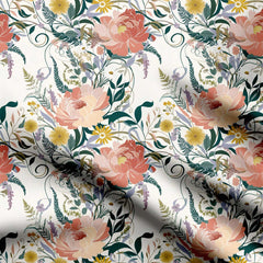 Stripe Floral Print Fabric