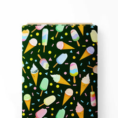 Ice Cream Print Fabric