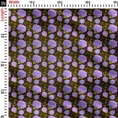 Purple Bloomy Print Fabric