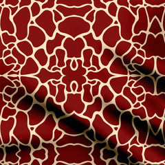 Maroon Red Animal Print Fabric